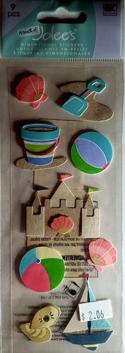 Jolee's Boutique Dimensional Sticker - sandcastles tall long pack