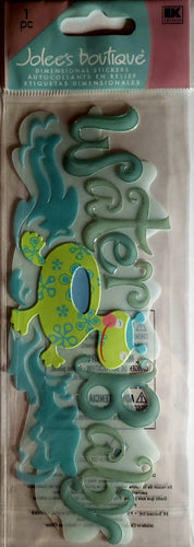 Jolee's Boutique Dimensional Sticker - water baby title tall long pack