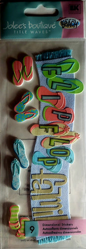 Jolee's Boutique Dimensional Sticker - flip flop family title tall long pack