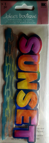 Jolee's Boutique Dimensional Sticker - sunset title tall long pack