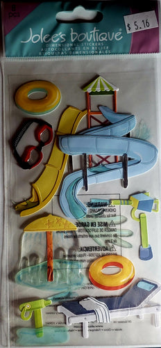 Jolee's Boutique Dimensional Sticker - water park - large pack