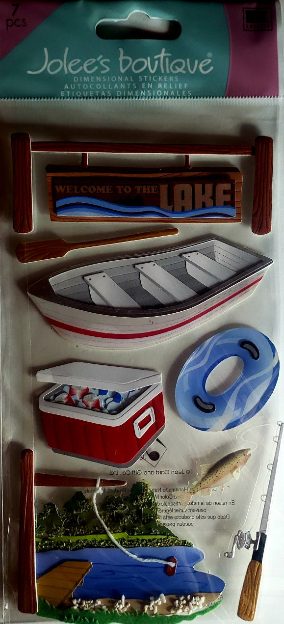 Jolee's Boutique Dimensional Sticker - lake activities - large pack