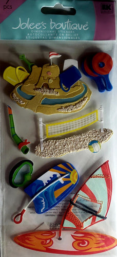Jolee's Boutique Dimensional Sticker - beach activities - large pack