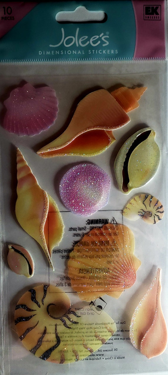 Jolee's Boutique Dimensional Sticker - shells sea - large pack