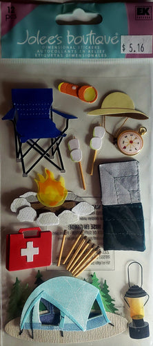 Jolee's Boutique Dimensional Sticker - camp - large pack