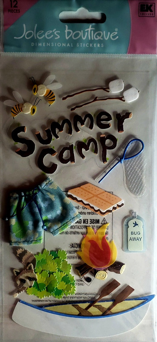 Jolee's Boutique Dimensional Sticker - summer camp - large pack