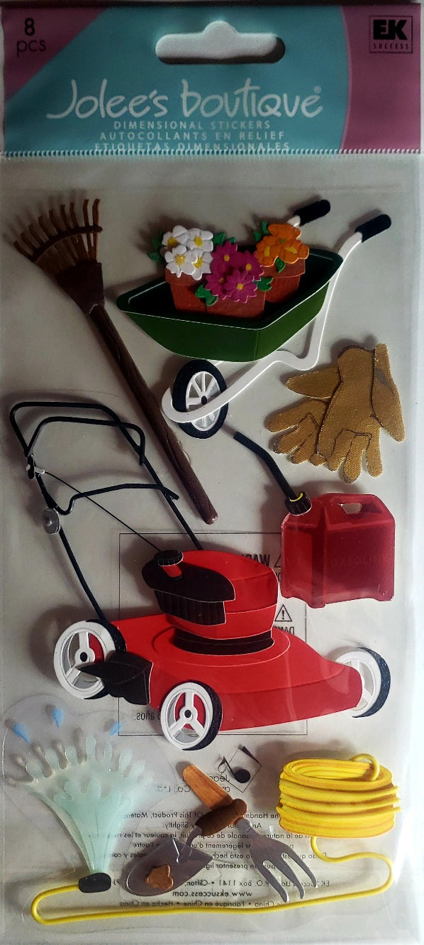 Jolee's Boutique Dimensional Sticker - yard work - large pack