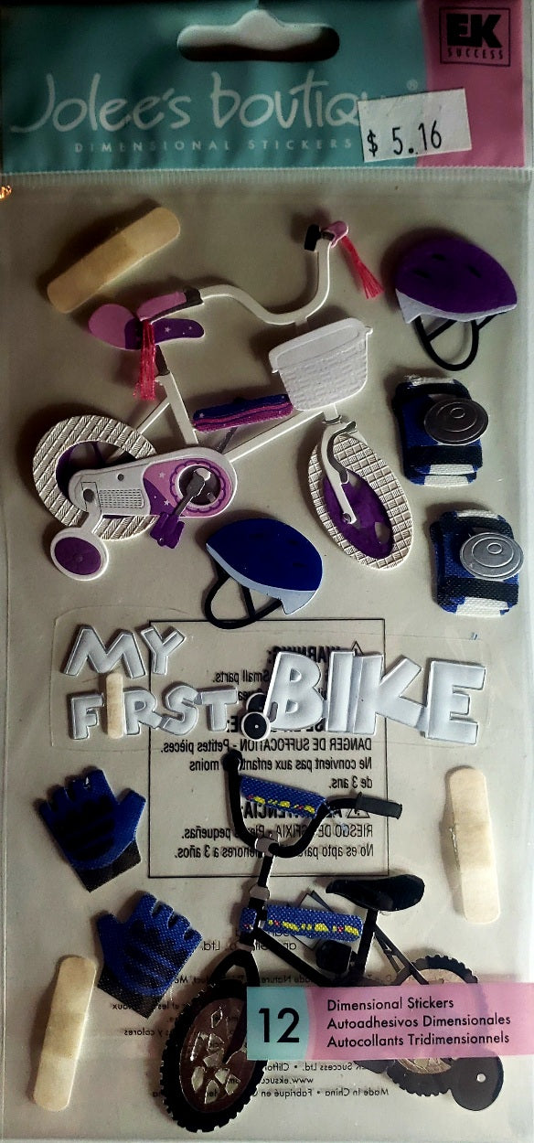 Jolee's Boutique Dimensional Sticker - my first bike - large pack