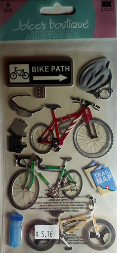 Jolee's Boutique Dimensional Sticker - biking - large pack