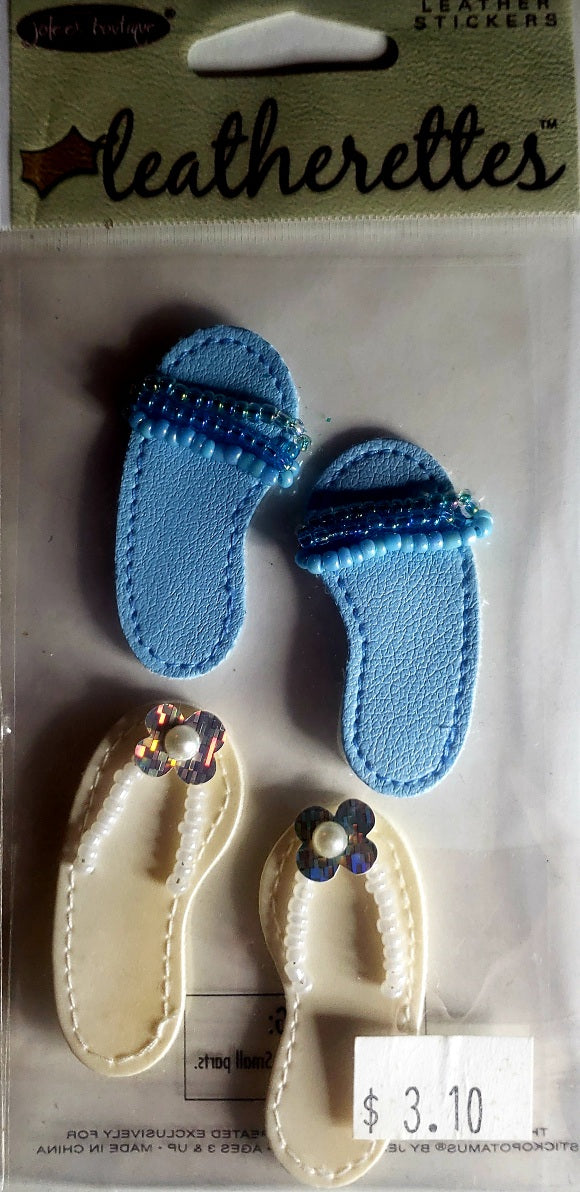 Jolee's Boutique Dimensional Sticker -  summer sandals leatherettessmall pack