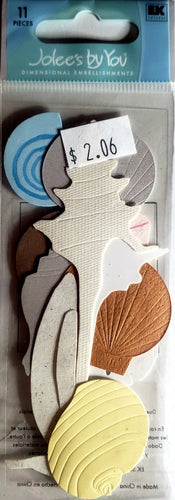 Jolee's Boutique Dimensional Sticker -  shell sea shells small pack