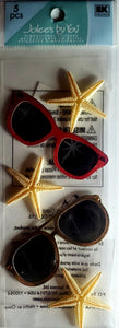 Jolee's Boutique Dimensional Sticker -  sunglasses and starfish small pack