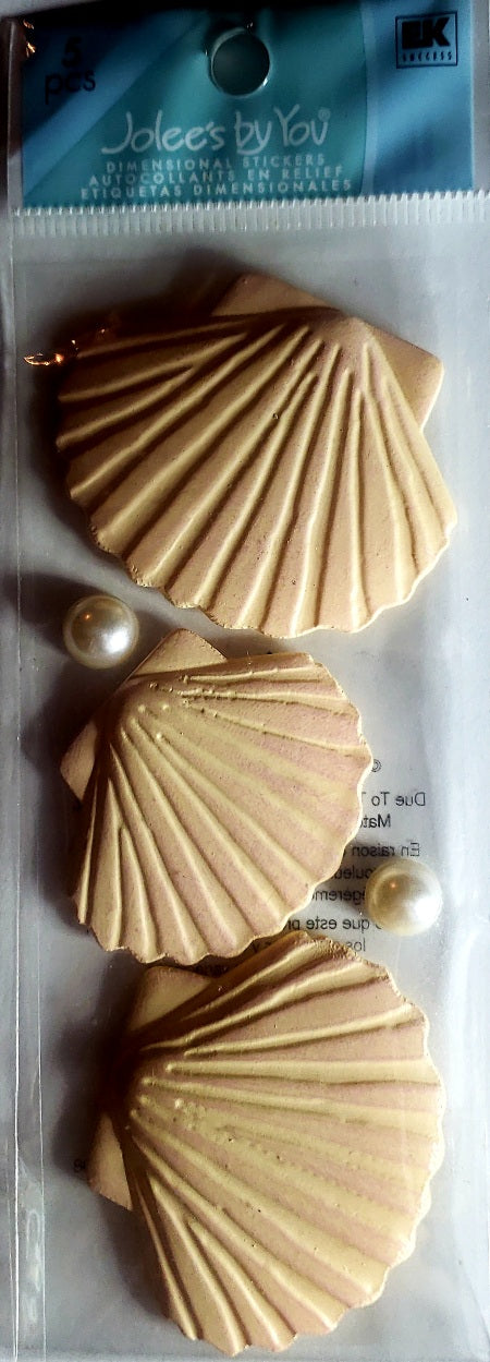 Jolee's Boutique Dimensional Sticker -  shell sea shells and pearls small pack