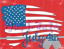 Load image into Gallery viewer, Dies ... to die for metal cutting die - Flag Background plate for A2 cards