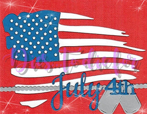 Dies ... to die for metal cutting die - Flag Background plate for A2 cards