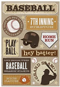 Karen Foster Cardstock Sticker - 7th inning stretch baseball