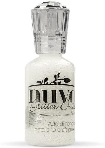 Nuvo Crystal glitter Drops -  white Blizzard