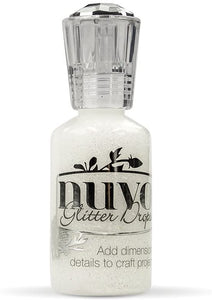 Nuvo Crystal glitter Drops -  white Blizzard