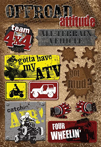 Karen Foster Cardstock Sticker - off road attitude motor sports