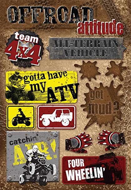 Karen Foster Cardstock Sticker - off road attitude motor sports