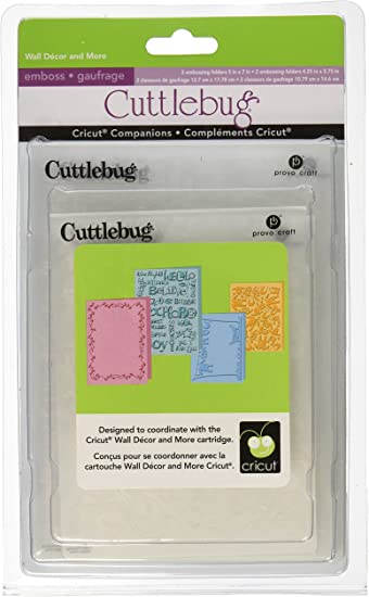 Cuttlebug Cricut companion embossing folder set - Wall decor