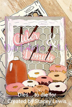 Load image into Gallery viewer, Dies ... to die for metal cutting die - Fall seasonal Words with shadow - Fall Cider Donuts Breeze Autumn