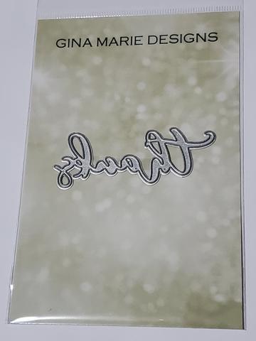 Gina Marie Metal cutting die - Thanks word
