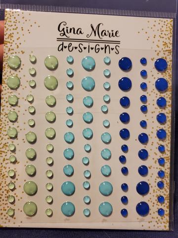 Gina Marie Enamel Dots set - peacock clear