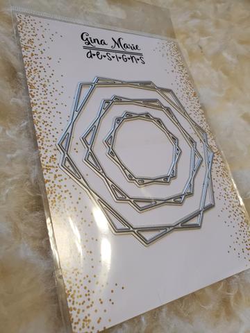 Gina Marie Metal cutting die -  geometric circle frames