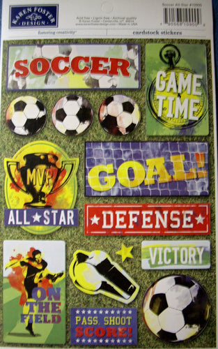 Karen Foster Cardstock Sticker - soccer all star