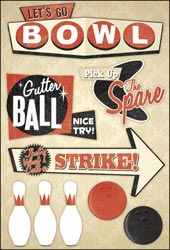 Karen Foster Cardstock Sticker - bowling