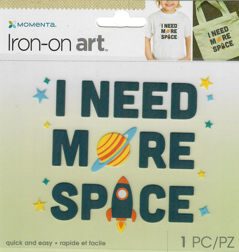 Momenta 4color kids Iron-on Art for fabric - I need more space - ship