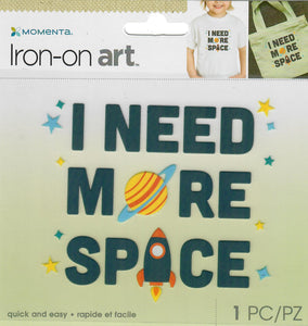Momenta 4color kids Iron-on Art for fabric - I need more space - ship