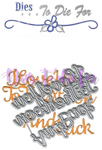 Dies ... to die for metal cutting die - I love you to the moon and Back