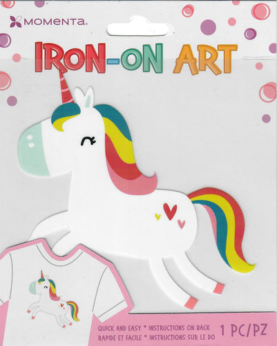 Momenta 4color kids Iron-on Art for fabric - Unicorn