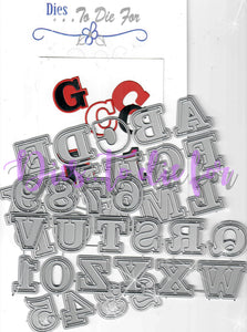 Dies ... to die for metal cutting die - Hannah's Varsity Font with Shadow