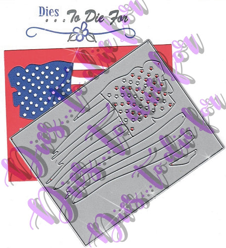 Dies ... to die for metal cutting die - Flag Background plate for A2 cards