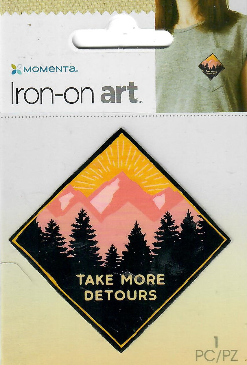 Momenta small 4color Iron-on Art for fabric - Take more detours