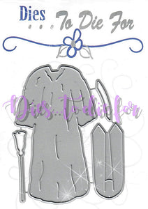 Dies ... to die for metal cutting die - Grad Gown large - honors stole & tassel, Masters stole