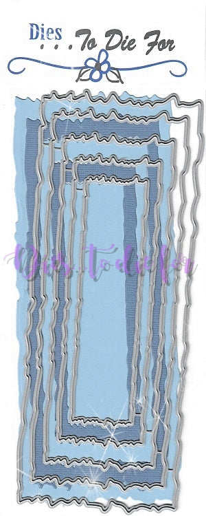Dies ... to die for metal cutting die Slimline - Torn edge rectangle slim line nesting set dies