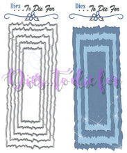 Load image into Gallery viewer, Dies ... to die for metal cutting die Slimline - Torn edge rectangle slim line nesting set dies
