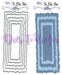 Dies ... to die for metal cutting die Slimline - Torn edge rectangle slim line nesting set dies
