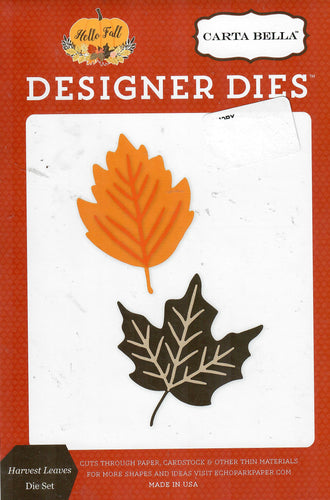 Carta Bella / Echo Park metal cutting die set - Hello Fall harvest leaves set