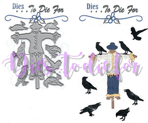 Dies ... to die for metal cutting die - Scarecrow with Crows / ravens