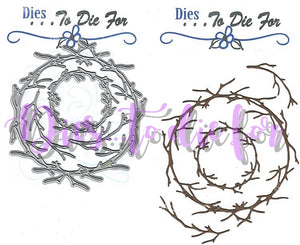 Dies ... to die for metal cutting die - Branch Wreath set