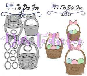 Dies ... to die for metal cutting die - Easter Basket with Eggs trio