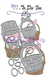 Dies ... to die for metal cutting die - Easter Basket with Eggs trio