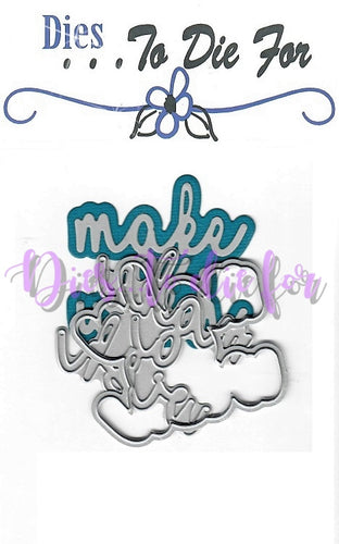 Dies ... to die for metal cutting die - Make a wish word with shadow