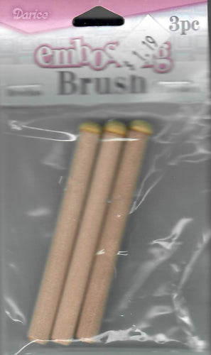 Darice Embossing brush - 3 foam tip wood blenders