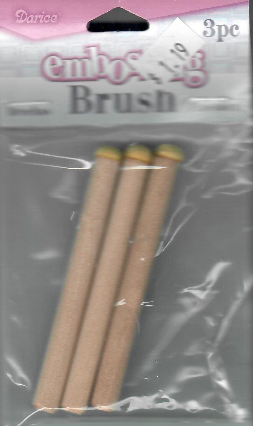 Darice Embossing brush - 3 foam tip wood blenders